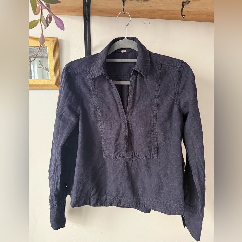 Free People Navy Blue Top